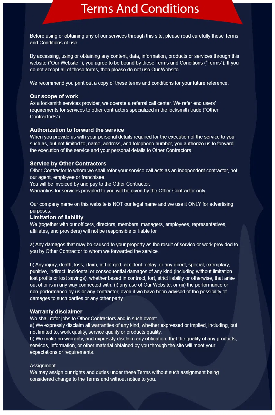 Locksmith Of Aurora Aurora, CO 303-214-7052 - TermsAndConditions-3